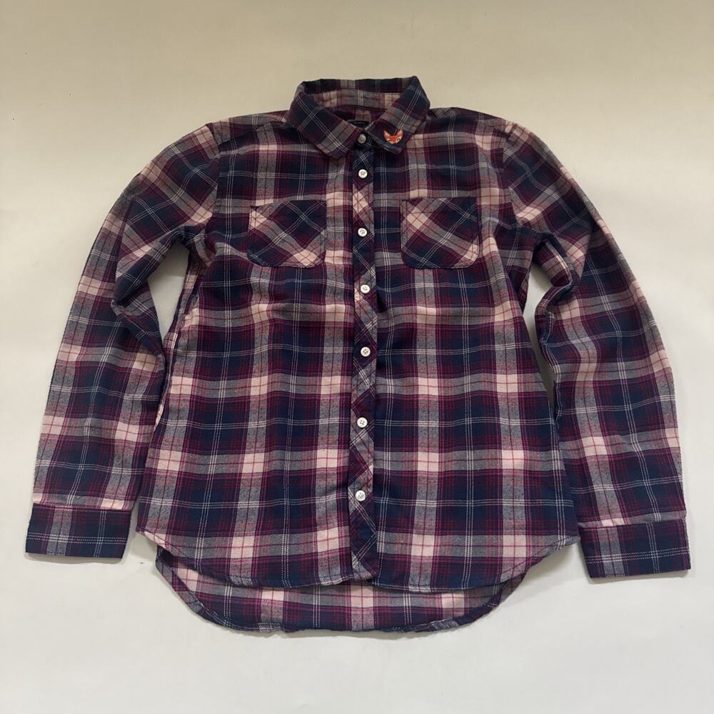 Eddie Bauer Plaid Flannel Shirts Kids Girls‎ Size Large 14 Cowboy Western
